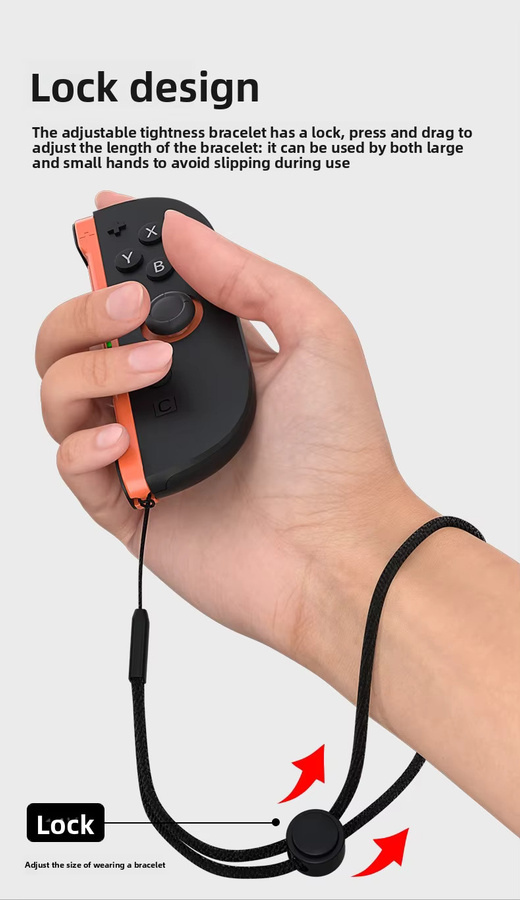 MITHRAS Handgelenk-Gurt für Switch 2 Gamepad mit Aufhängeseil und Controller-Halterung in Blau - Bild 4