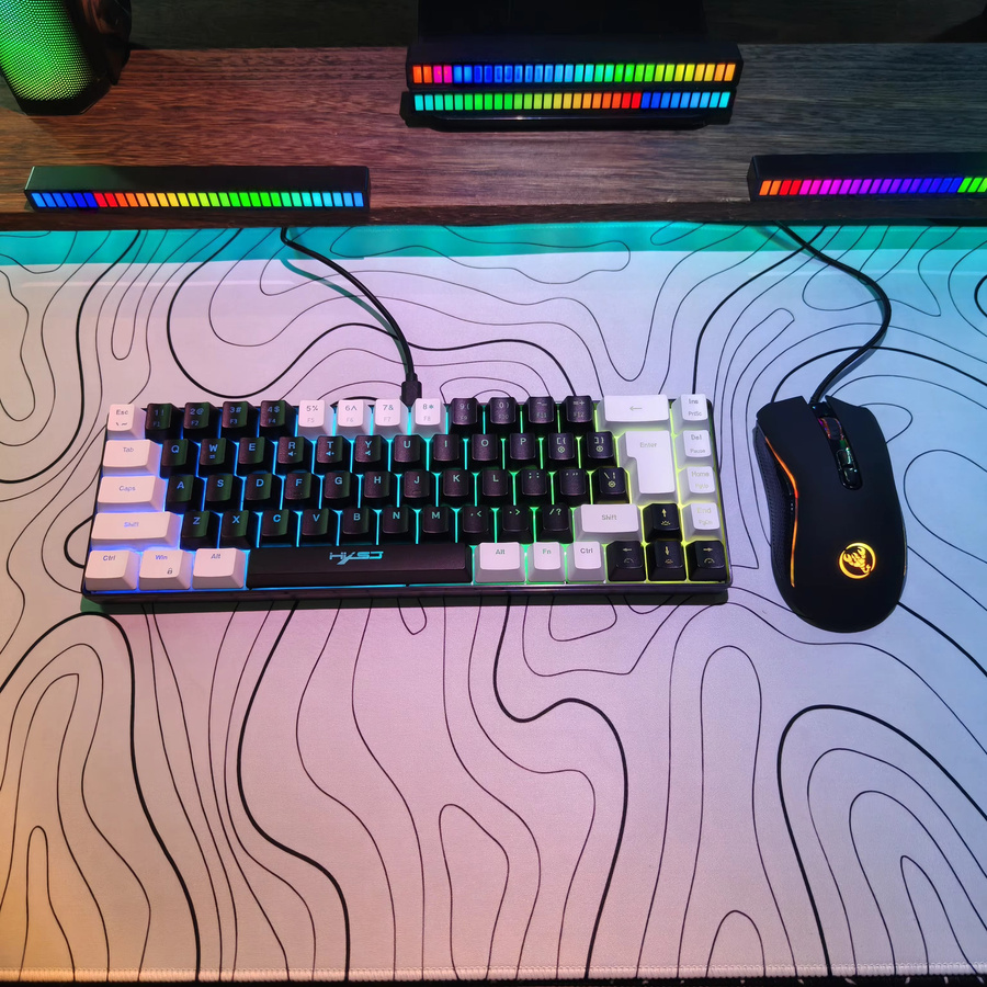 HXSJ Gaming-Tastatur und Maus Set mit 68 Tasten und RGB-Hintergrundbeleuchtung, ergonomisch und kompakt für PC, Laptop und Mac - Bild 2
