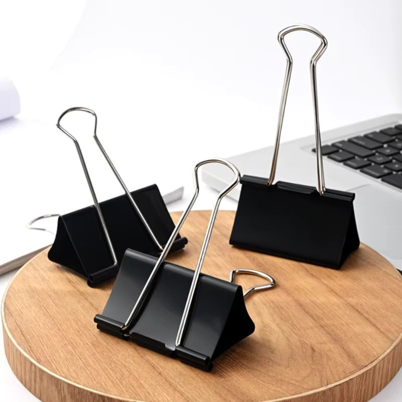 Extra große Binderclips aus Metall in Schwarz, 50 mm und 60 mm für Büro und Haushalt - Bild 4