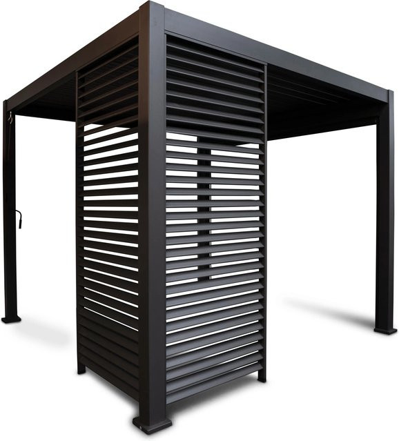 Leco Wand für Lamellenpergola DELUXE, Anthrazit, Breite: 123 cm, Höhe: 236 cm - Bild 2