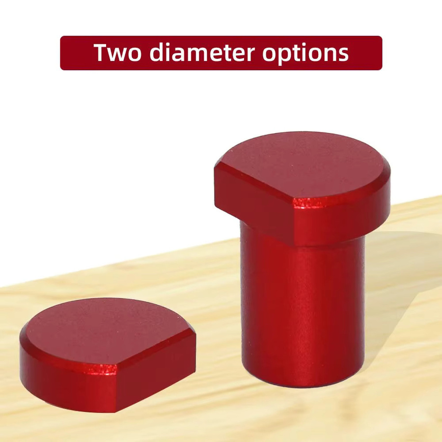 GDART Werkbank-Peg-Bremshunde Set aus Aluminiumlegierung, 4 Stück Holzbearbeitungs-Bankklemmen in Rot, 19/20 mm Stopper für Werkstatt-Tischbegrenzungsblöcke - Bild 2