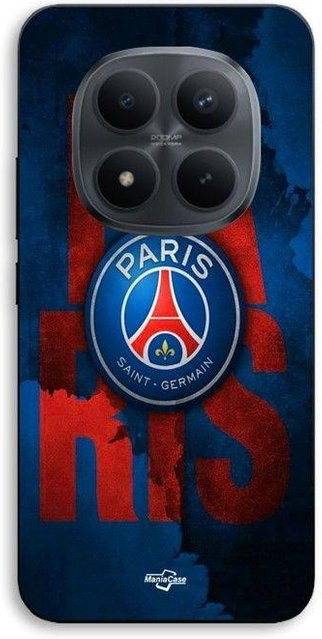 MANIACASE Silikon TPU Schutzhülle für Xiaomi Redmi Note 15 Pro Plus 5G mit Paris Saint Germain FC Logo in Schwarz - Bild 1