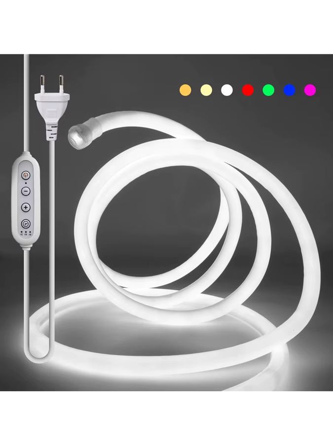 Asign LED-Neonlichtstreifen 220 V mit 120 LEDs/m, wasserdichtes 360-Grad-Rundrohr als flexible Lichterkette - Bild 7