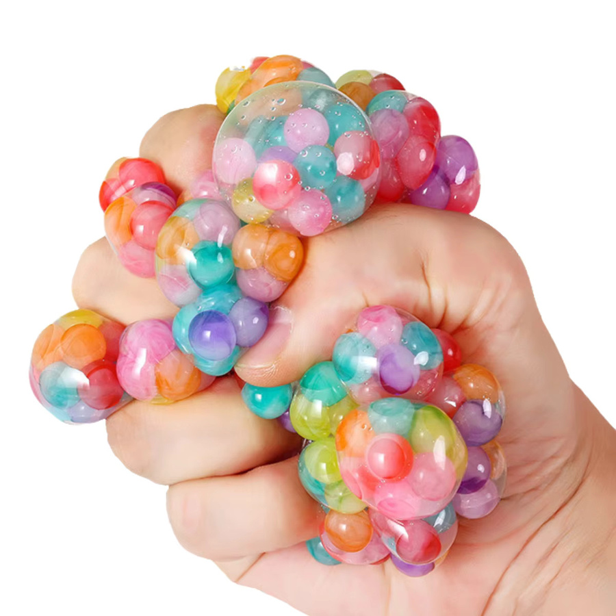 Datgo Regenbogen-Perlen-Druckreduzierende Kugel, Squishy-Fidget-Spielzeug - Bild 2