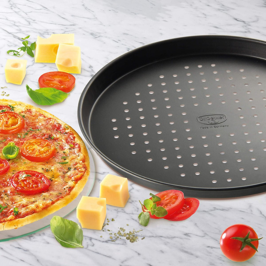 Dr. Oetker Pizzablech Tradition, rund, schwarz, beschichtet, Durchmesser: 28,5 cm - Bild 2