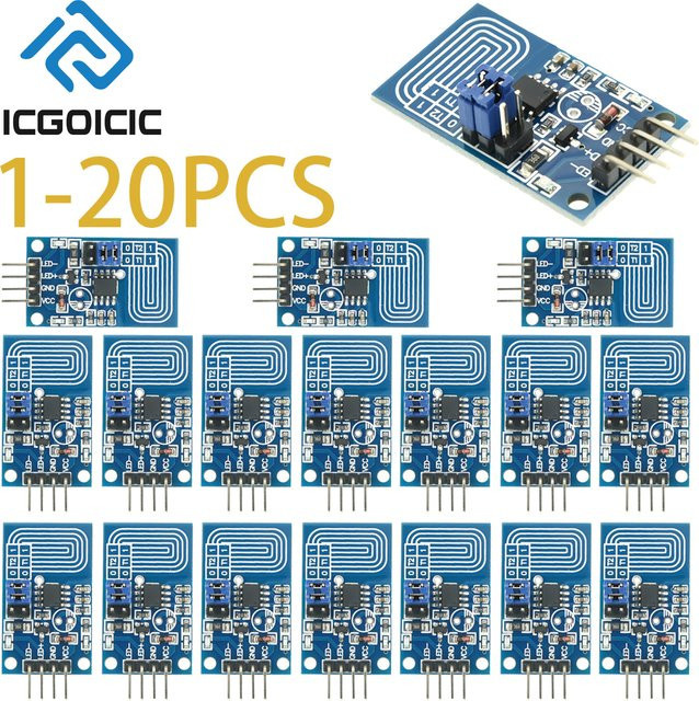 ICGOICIC Kapazitives Touch-LED-Dimmermodul mit stufenloser PWM-Dimmung, 9–30 V Eingang, max. 5 A, blau, für 12 V/24 V LED-Streifen und Panel-Leuchten - Bild 1