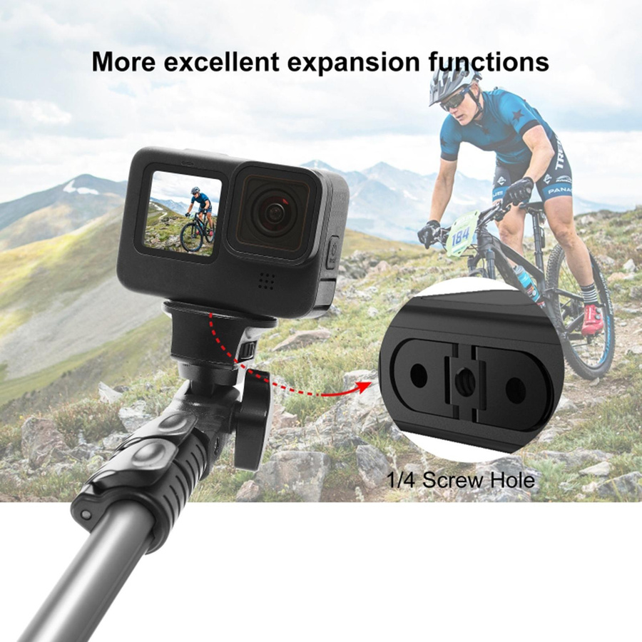 Andoer Metall Ersatz Basis Klappstativ Adapter für GoPro HERO9/8/Max in Schwarz - Bild 4