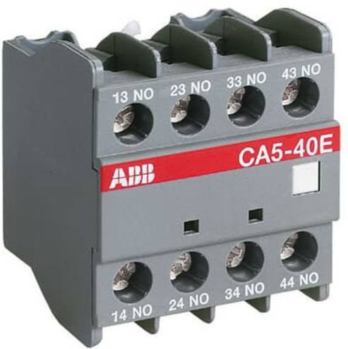 ABB CA5-40E Hilfskontaktblock für Schütz, 4 Schließer, grau - Bild 1