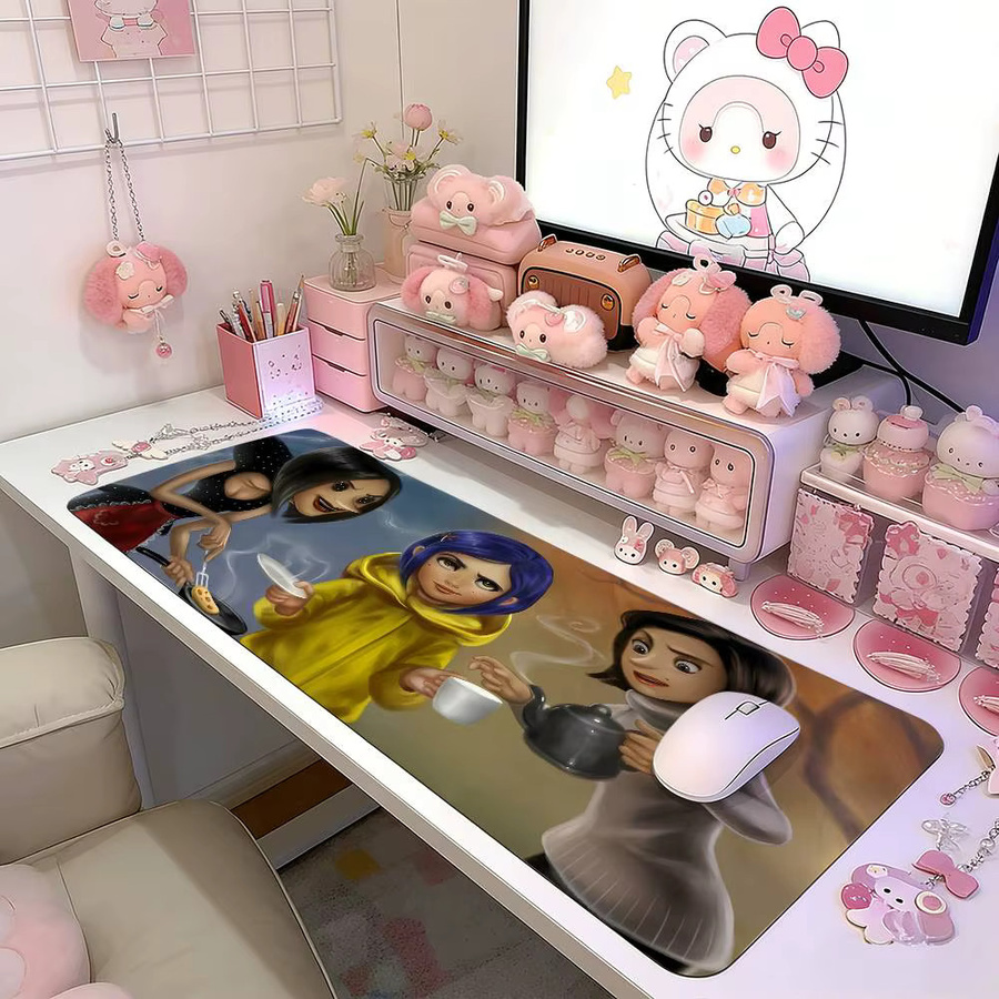 Anime C-Coraline Mauspad Multicolour Schreibtischunterlage für Laptop und Tastatur - Bild 3
