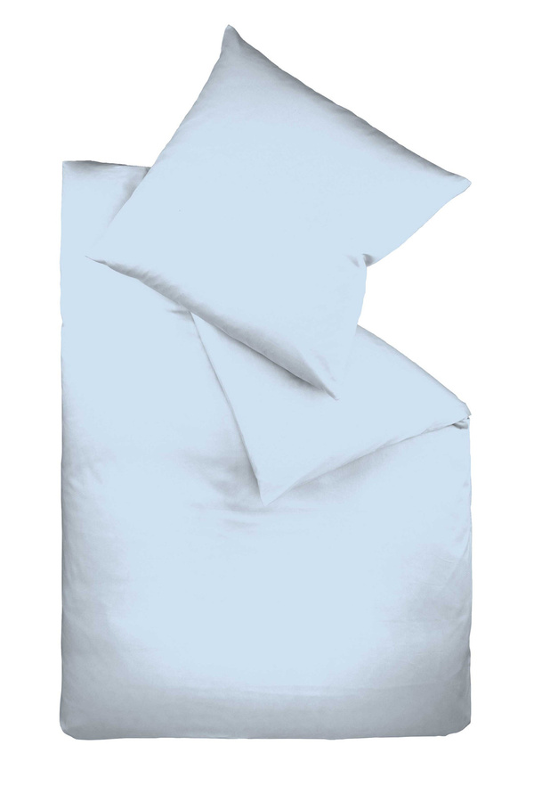 Fleuresse Bettwäsche aus Mako-Satin in Blau mit Reißverschluss, B/H: 135 x 200 cm und 80 x 80 cm - Bild 1