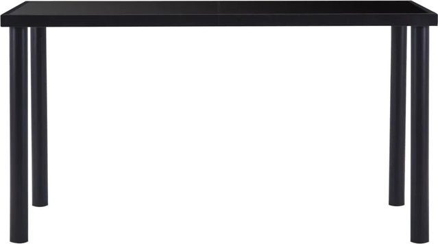 vidaXL Esstisch modern in Schwarz mit gehärtetem Glas und Metall, B/T/H: 140 x 70 x 75 cm - Bild 1