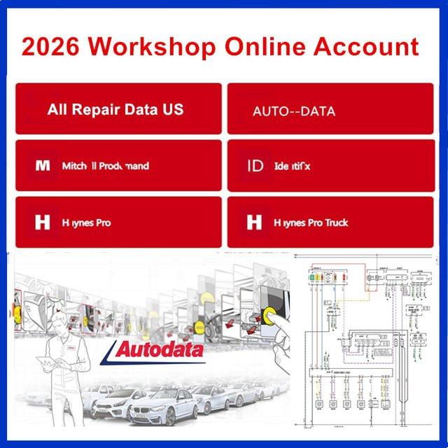 2026 Online-Werkstattkonto mit Reparaturdaten für US, Mitchell ProDemand, Autodata, Haynes PRO, Haynes Truck und Identifix inklusive Online-Updates - Bild 1