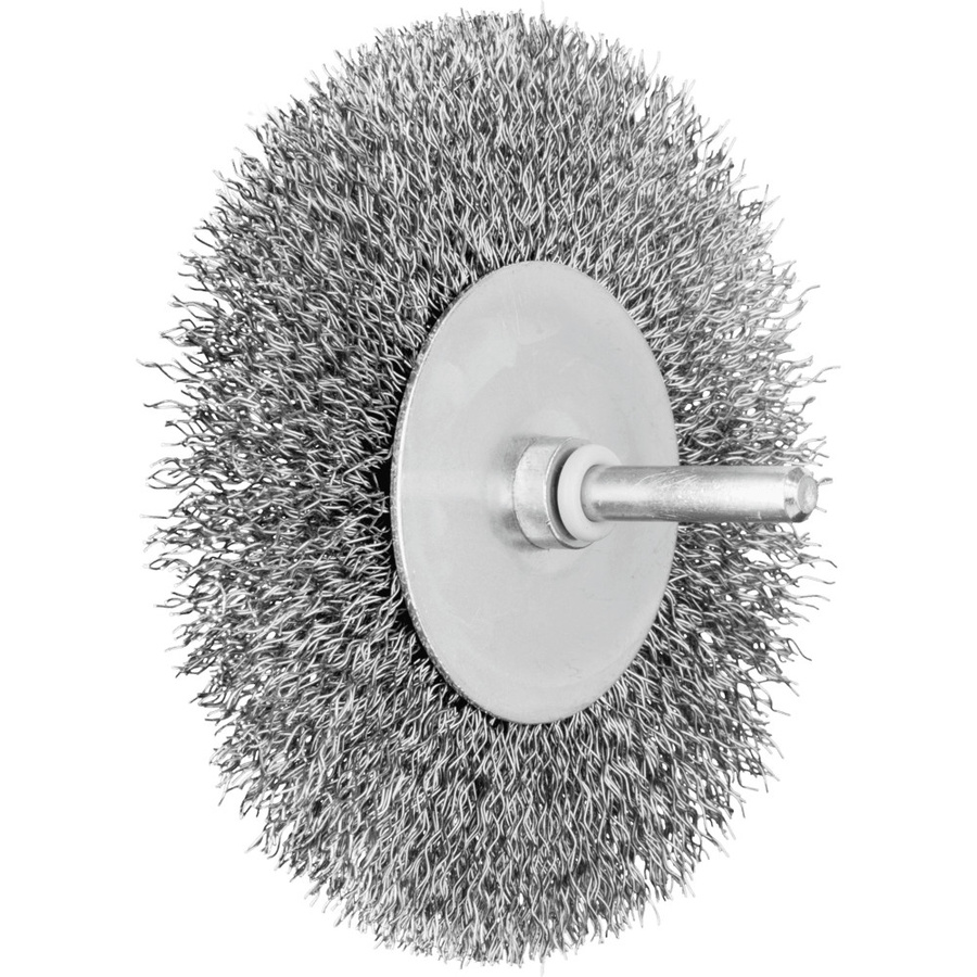 PFERD TOOLS POS Rundbürste ungezopft in Silber, Durchmesser: 100 mm, Breite: 10 mm, Schaft-Ø: 6 mm, Stahl-Draht-Ø: 0,30 mm - Bild 1
