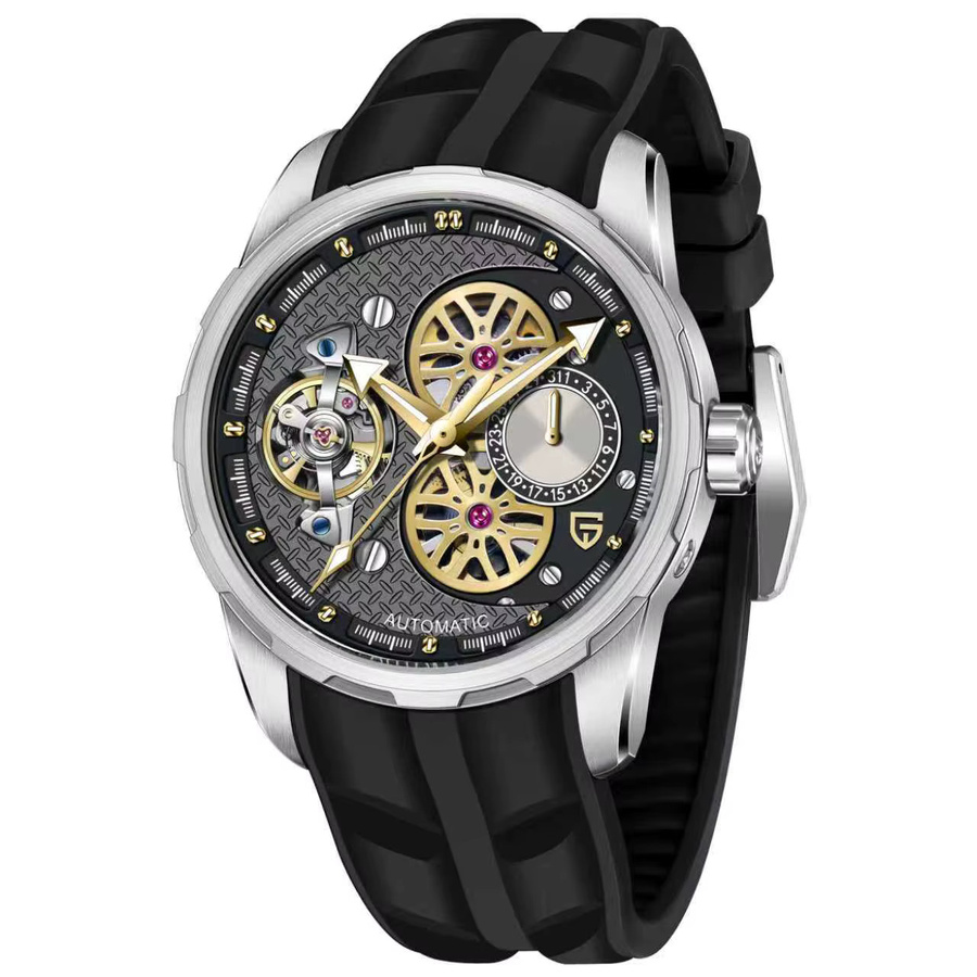 Pagani Design Armbanduhr, Automatik, Edelstahl, Blau, Herren - Bild 6
