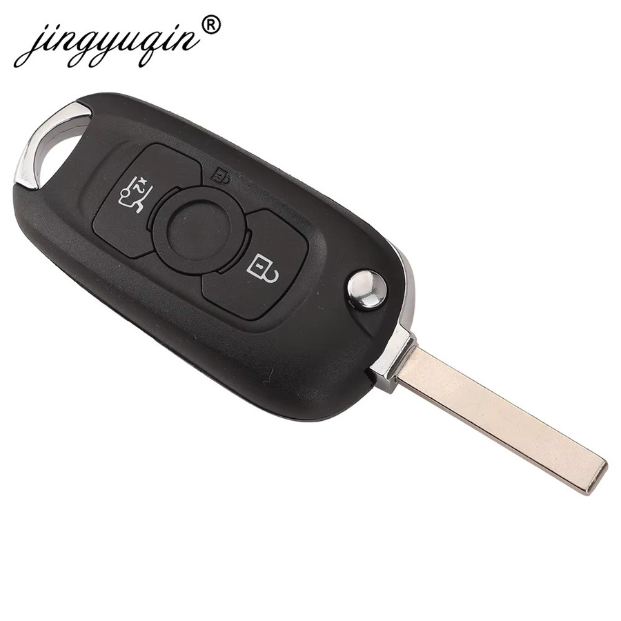 Jingyuqin Auto Schlüssel Gehäuse mit 3 Tasten und Flip-Funktion für Opel Astra K, Vauxhall und Buick Verano GT Excelle in Schwarz - Bild 2