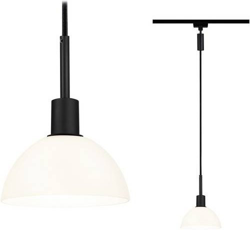 Paulmann URail Sarrasani Pendelleuchte Schwarz matt mit Opal Glas, E14, für Hochvolt-Schienensysteme - Bild 1