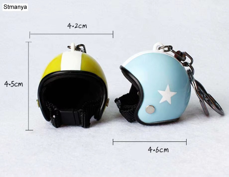 Stmanya Schlüsselanhänger Cartoon Motorrad Helme, Bunt, Unisex - Bild 2