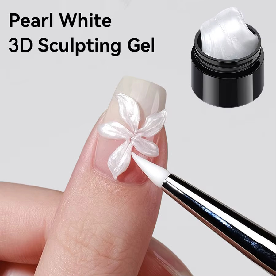 QAZIXU Pearl White Gel Nagellack, Schimmernd - Bild 3