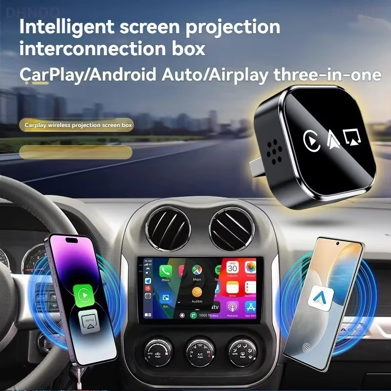 kebidumei 4-in-1 Bluetooth Adapter für CarPlay, Android Auto, AirPlay und Mirror Link in Schwarz - Bild 5