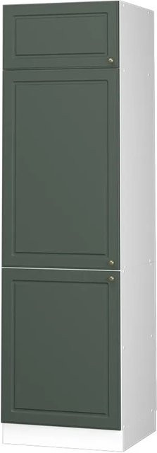 Vicco Fame-Line Kühlumbauschrank Hochschrank für die Küche in Grün-Gold und Weiß im Landhausstil, Breite: 60 cm, Höhe: 206,8 cm, Tiefe: 58 cm - Bild 1