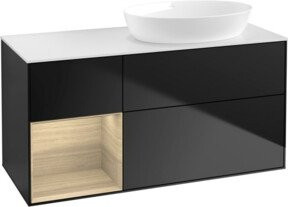 V&B Waschtischunterschrank Finion Wandbeleuchtung in Weiß lackiert, Breite: 120 cm, Tiefe: 50,1 cm - Bild 1