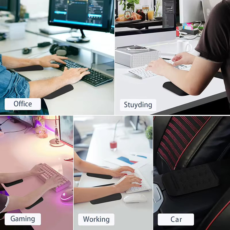 Ergonomisches Handgelenk-Auflagepad aus Memory Foam für Tastatur und Maus in Schwarz oder Weiß - Bild 3