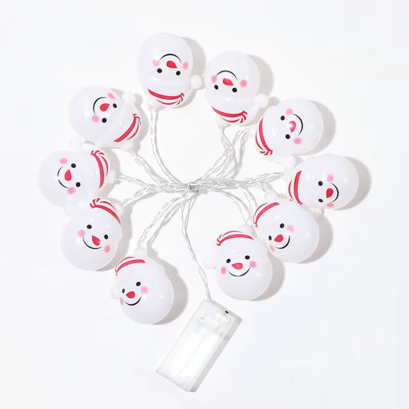 USB-Lichterkette mit Schneemann-Ornamenten für die Weihnachtsdekoration im Innenbereich, Warmweiß - Bild 5