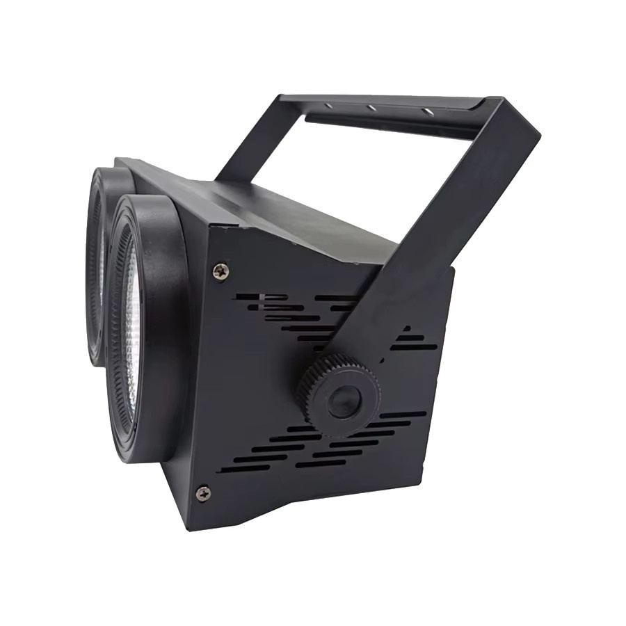 DJ AiK 2in1 COB LED Blinder 200W mit Warmweiß und Kaltweiß, DMX Bühnenlicht für DJ und Event, Schwarz - Bild 2
