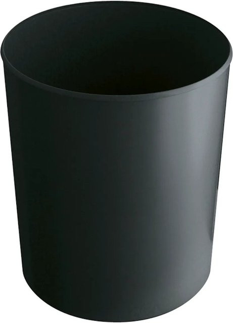 PROREGAL Runder Feuerfester Papierkorb und Abfallsammler aus Kunststoff, Schwarz, Volumen: 24 Liter, H x Ø: 30 x 24 cm - Bild 1