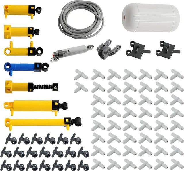 wishiot MOC-Set mit pneumatischen Bausteinen, 83-teiliges Set - Bild 1