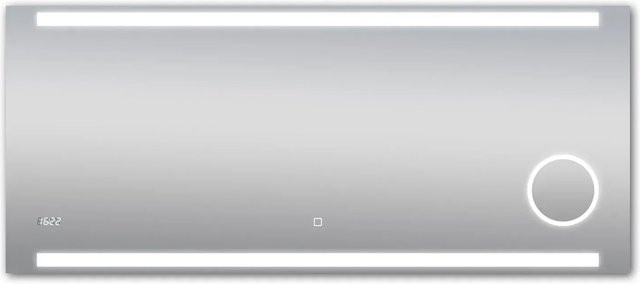 TALOS LED-Dekospiegel rechteckig in Silber, B/H: 140 x 60 cm - Bild 1