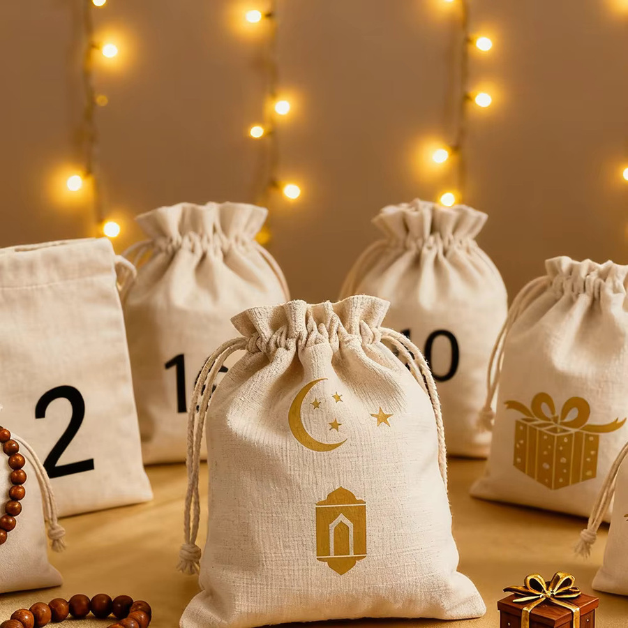 30 Stück Ramadan Adventskalender Geschenktüten für Kinder zum Thema Eid Mubarak und Iftar zur Dekoration - Bild 3