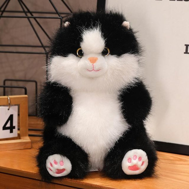 YIRAN ring Goldzobel Fette Katze Puppe, Plüschtier, 32 cm, ab 7 Jahren - Bild 1