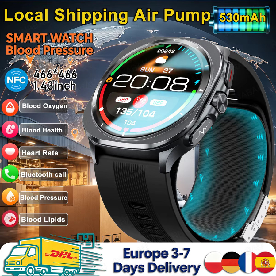 MTIMENX Smartwatch, Schwarz, Silikon, EKG, Unisex - Bild 2