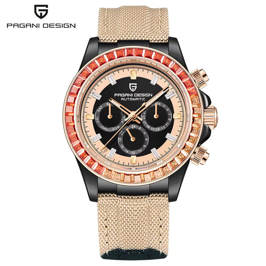 PAGANI DESIGN Chronograph, Automatik, Edelstahl, Regenbogen Lünette, 40 mm, Herren - Bild 7