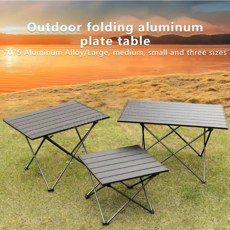 DUTRIEUX Tragbarer Camping-Klapptisch aus Aluminiumlegierung in Schwarz, ultraleichter Esstisch für Picknick und Wandern - Bild 3
