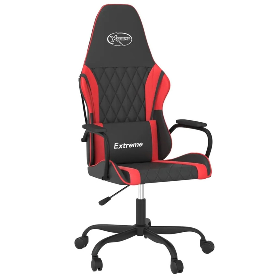 vidaXL Gaming-Stuhl Schwarz und Rot aus Kunstleder mit Armlehnen und Kopfstütze - Bild 2