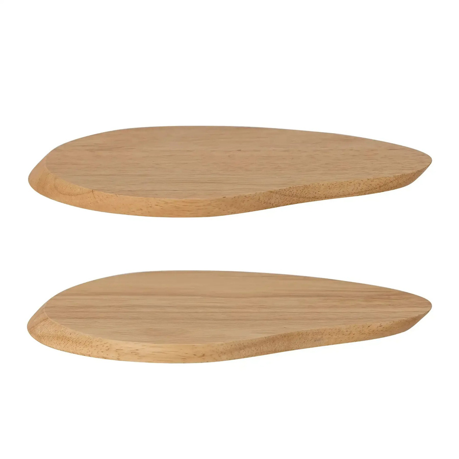 Bloomingville Schneidebrett Rubberwood Nature Gong, 2 Stück - Bild 1