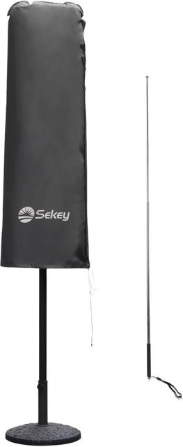 Sekey Sonnenschirm Schutzhülle aus wasserdichtem Polyester für Doppelsonnenschirme, Dunkelgrau - Bild 1