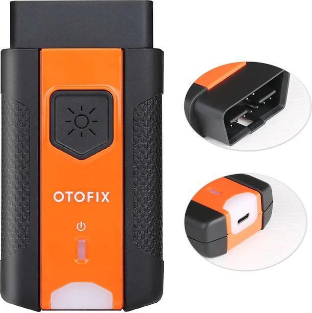 OTOFIX V1 Bluetooth-Anschluss orange Fahrzeugverbindungsschnittstelle für Otofix D1 Lite, D1, IM1, Autel MS906 PRO, KM100 und BT609 - Bild 1
