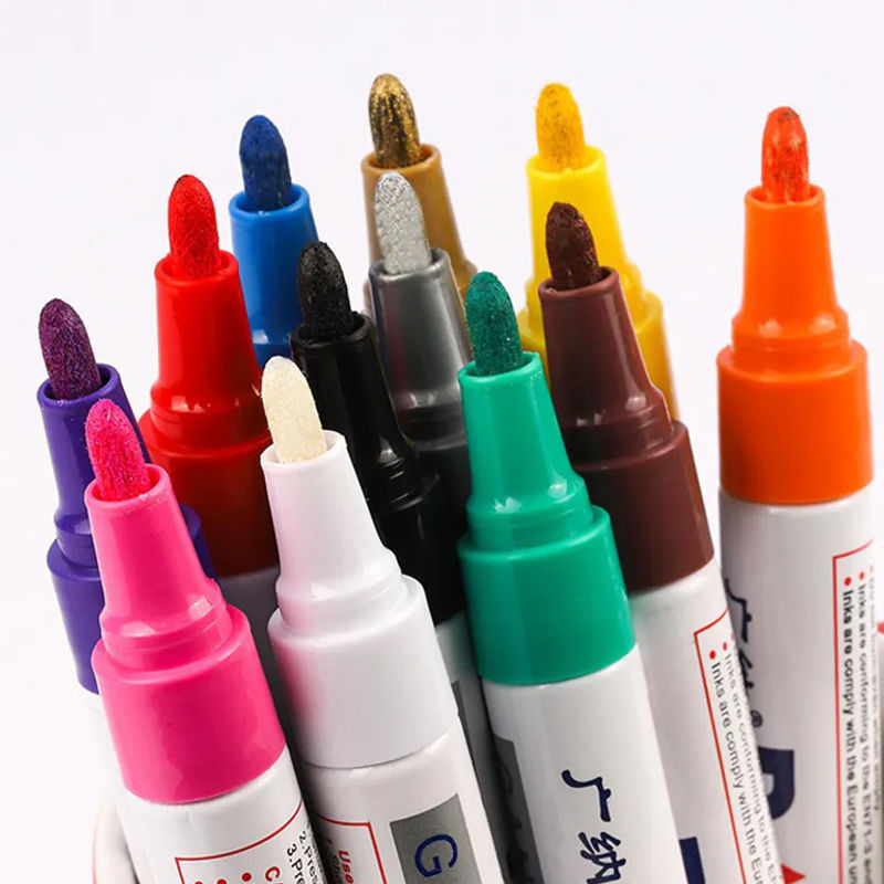 A qi Lackfarben-Markierungsstift in Multicolor, wasserfester Ölbasis für Metall und Glas, feine Spitze, 15 ml - Bild 7