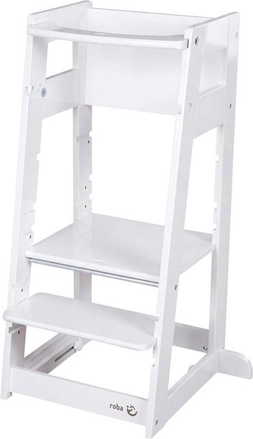 Roba Lernturm Sit & Step 2-in-1 aus Holz in Weiß - Bild 1