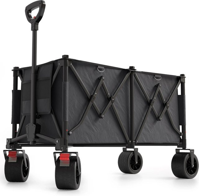 BigDean XXL Bollerwagen faltbar, 260l Fassungsvermögen, bis 150kg belastbar, robuster Bollerwagen für jedes Gelände - Bild 1