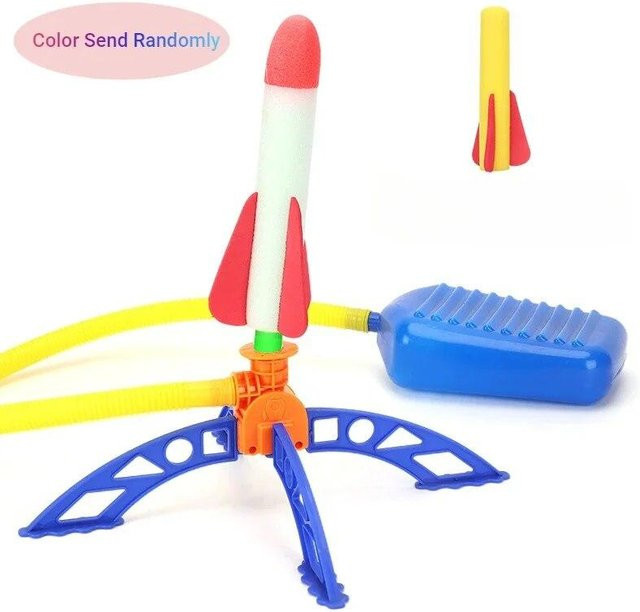 Cool Studio Weltraumrakete Air Stomp Rakete Fuß Pumpe Launcher Spielzeug - Bild 1