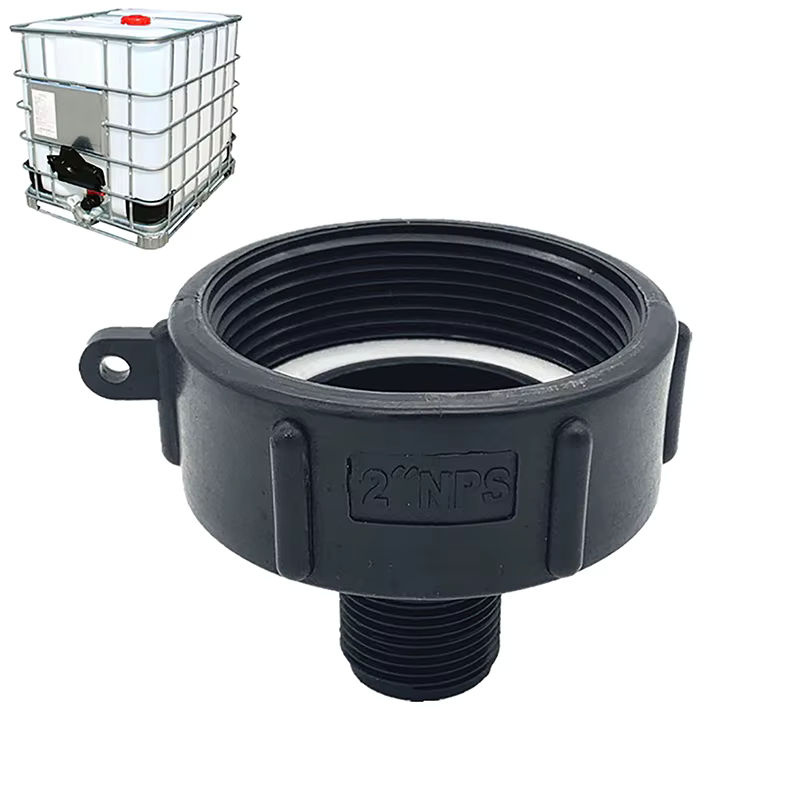 JETTING IBC Wassertank Reduzieradapter S60 Feingewinde auf 2 Zoll NPS und 3/4 Zoll Feingewinde, Schwarz - Bild 2