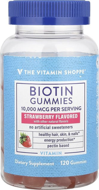 The Vitamin Shoppe Biotin-Gummis, Erdbeergeschmack, 120 Stück - Bild 1