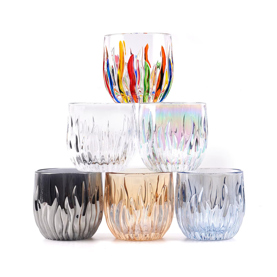 IKAPE Handgefertigter Glasbecher mit handbemaltem Design, transparent/multicolour, 270 ml - Bild 3