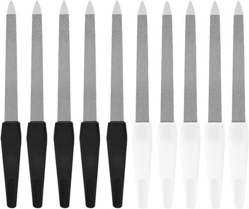 NAIL NICE Nagelfeile Edelstahl, 10 Stück, Herren, grau - Bild 1