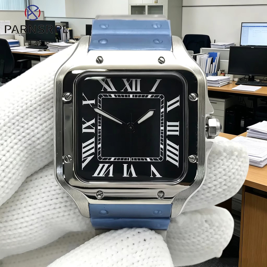 PARNSRPE Armbanduhr, Automatik, Edelstahl, eckig, Herren - Bild 3