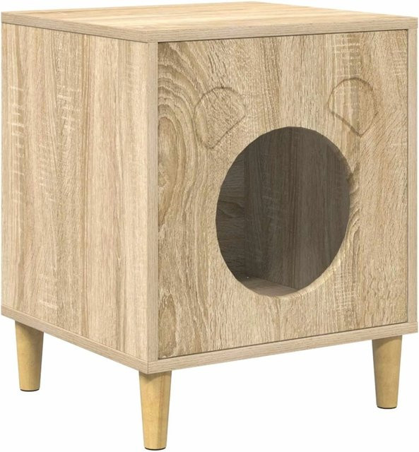 vidaXL Katzenhaus Sonoma Eiche, Farbe Braun, B/T/H: 42,5 x 40 x 53 cm - Bild 1